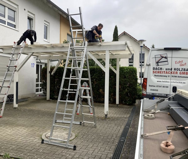 Carport Projekt Fortschritt